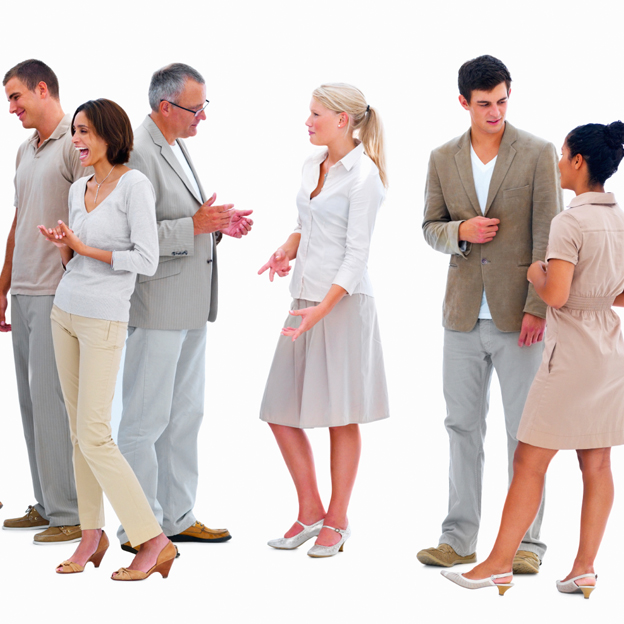 business people chatting